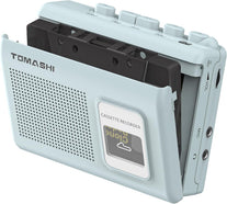 Portable Cassette Player Tape Recorder with Built-In Speaker,Microphone,Headphone Jack-, 4.57 X 3.54 X 1.38Inch (Blue)