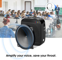 Voice Amplifier Wireless, 18W Mini Portable Voice Amplifier, Bluetooth Microphone Headset Personal Voice Amplifier for Teachers, Tour Guide, Classroom, Training, Meeting, Yoga, Coaches