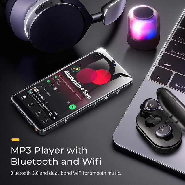 HIFI WALKER G7 Pro Android MP3 Player with Wifi & Bluetooth, 5.2” HD Touchscreen, 4GB RAM + 32GB Storage, Streaming & Offline Music Player with Speaker, Camera & Expandable Storage