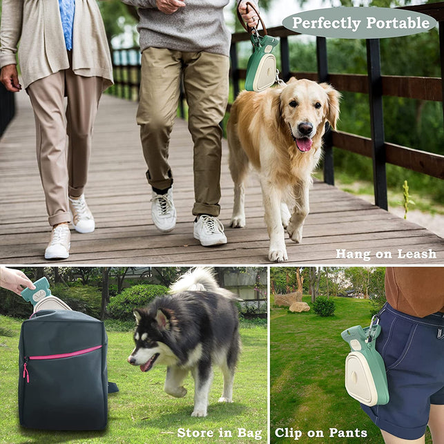 Jondarla Pooper Scooper, Portable and Handheld Size for Walking Large and Small Dogs outside Yard or Travel Outdoors, Pup Poop Scoop with Container and 30Pcs Pet Waste Bag Attachment