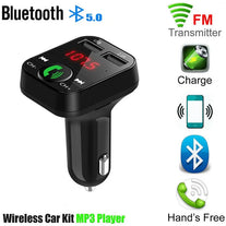 Car Mp3 Bluetooth Receiver Player Handsfree Call Fm Card Insertion Machine Usb Multifunction with Music Usb Drive