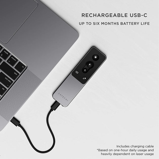 Satechi R1 Bluetooth Presentation Remote – Wireless Presenter for Powerpoint & Keynote – for M2/ M1 Macbook Pro/Air, M2/ M1 Ipad Pro/Air, M2 Mac Mini, Imac M1