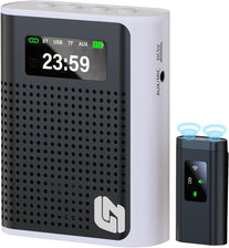 2025 New Upgraded Voice Amplifier Wireless Microphone with Magnetic Lavalier, LED Display Screen, Rechargeable Portable Microphone Speaker for Teachers, Classroom, Yoga, Meetings, Speeches, Tours