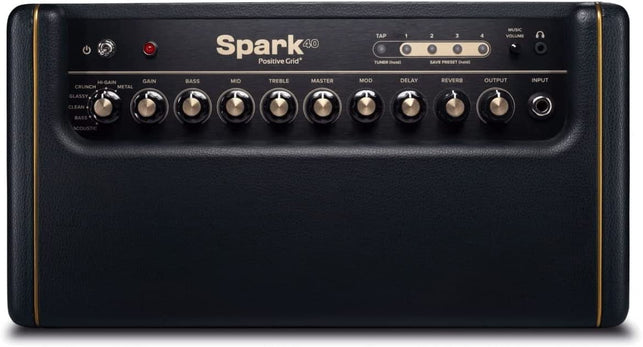 Positive Grid Spark 40-Watt Combo Practice Guitar Amplifier Electric Bass and Acoustic Guitar Amp with Spark Mobile App