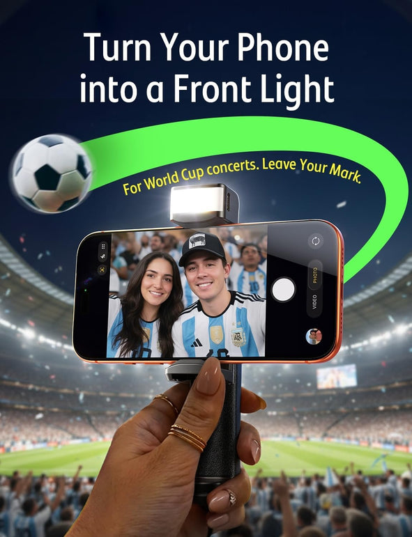 LISEN Airplane Travel Essentials Phone Holder Mount (LED) Cruise Ship Essentials 2026 Gadgets for Men Women Long Flight Travel Accessories Photographic Lighting Flash Tubes for Valentines Day Gifts