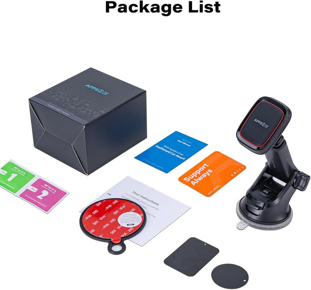 Apps2Car Magnetic Car Phone Holder, Mobile Phone Holder for Car