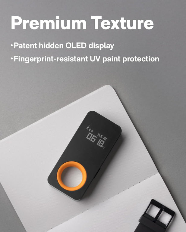 HOTO Laser Measuring Tool, Pocket-Size 98Ft Digital Laser Tape Measure ±2Mm Accuracy, USB-C Rechargeable, OLED Display, Ft/M/In Unit Conversion, Real-Time Data Sync, Cool Gadgets for Men & Home Use