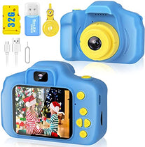 Desuccus Kids Camera Toddler Toys Christmas Birthday Gifts for Boys and Girls Kids Toys 3-9 Year Old HD Video Digital Video Camera for Toddler 5 Puzzle Games with 32GB SD Card (Blue)