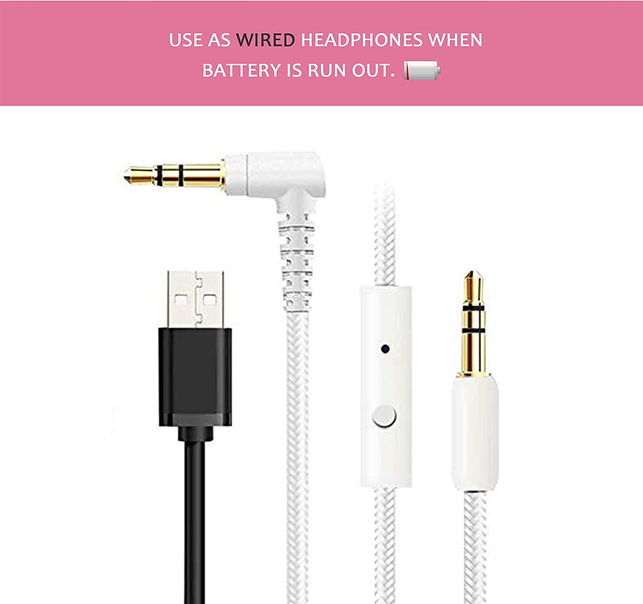 Riwbox CT-7 Cat Ear Bluetooth Headphones, LED Light up Bluetooth Wireless over Ear Headphones with Microphone and Volume Control for Travel/School/Smartphones/Laptop/Pc/Tv