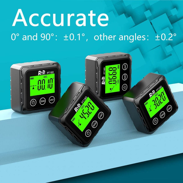 Digital Angle Finder Magnetic PT180 Table Saw Angle Finder Tool - Digital Inclinometer -4 of 90 Degree Finder Angle Cube Digital Protractor Bevel Gauge for Woodworking Micro Jig