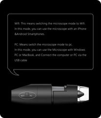 Digital Microscope Wireless Pocket Handheld USB Microscopes, 50x-1000x Zoom Fixed Focus HD Magnifier with LEDs, Inspection Camera Compatible with iPhone, Android Phone, MacBook, Windows PC (Black)