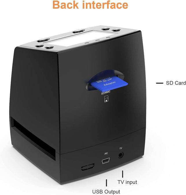 DIGITNOW! 135 Film Negative Scanner High Resolution Slide Viewer,Convert 35Mm Film &Slide to Digital JPEG save into SD Card, with Slide Mounts Feeder No Computer/Software Required