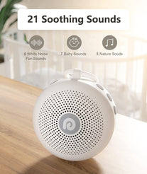 Dreamegg White Noise Machine - Portable Sound Machine for Baby Adult, Features Powerful Battery, 21 Soothing Sound, Noise Canceling for Office & Sleeping, Sound Therapy for Home, Travel, Registry Gift