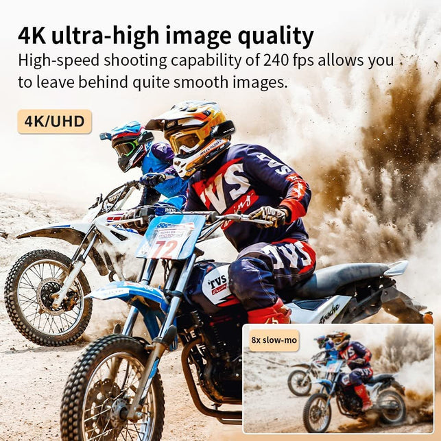 Drift Ghost XL Pro 4K Wifi Action Camera, Waterproof Camera with EIS, 7Hr Long Battery Life Camera Support External Mic with 32G SD Card and Accessories Kit…