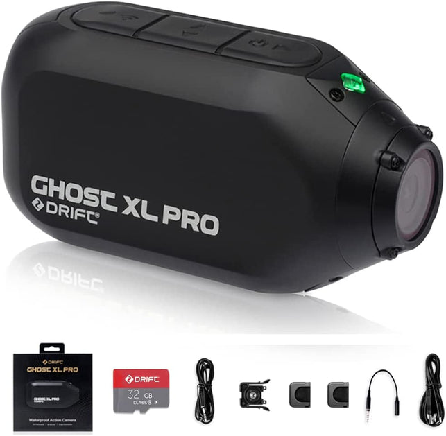 Drift Ghost XL Pro 4K Wifi Action Camera, Waterproof Camera with EIS, 7Hr Long Battery Life Camera Support External Mic with 32G SD Card and Accessories Kit…