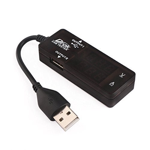 DROK USB Meter, Digital Multimeter Multifunctional Electrical Tester Capacity Voltage, Current Power Meter Detector Reader with Dual USB Ports