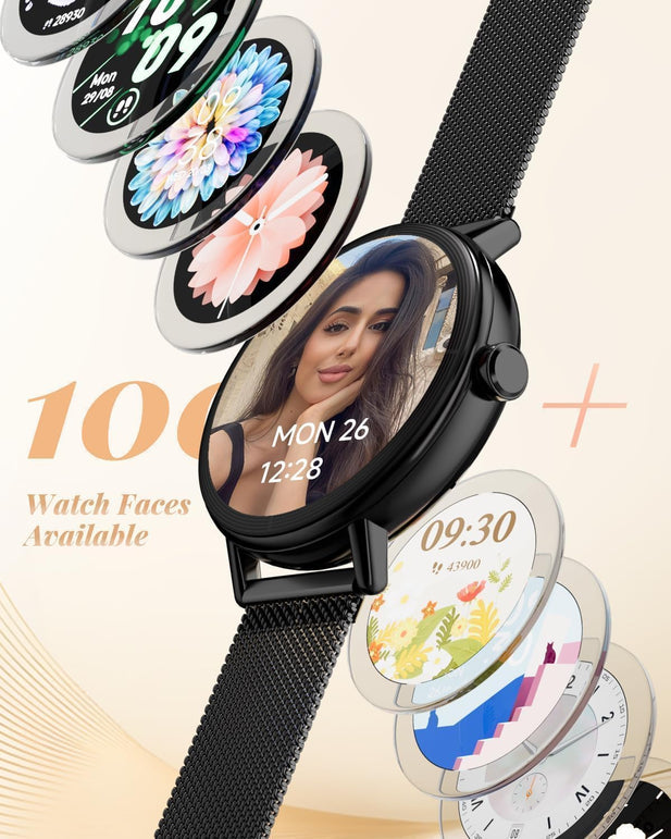 TOOBUR Smart Watch for Men Women, Fitness Tracker for Android & Ios, Black