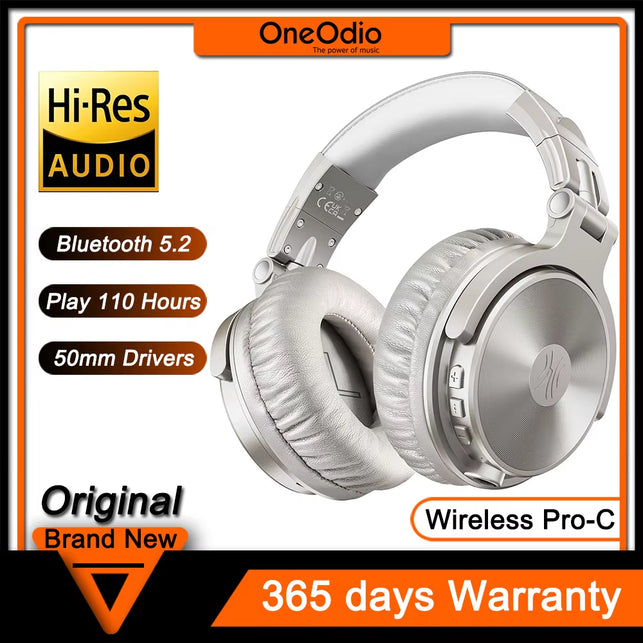 Oneodio Pro C over Ear Headsets Studio Dj Stereo Bluetooth5.2 Wireless Headphones for Android Iphone