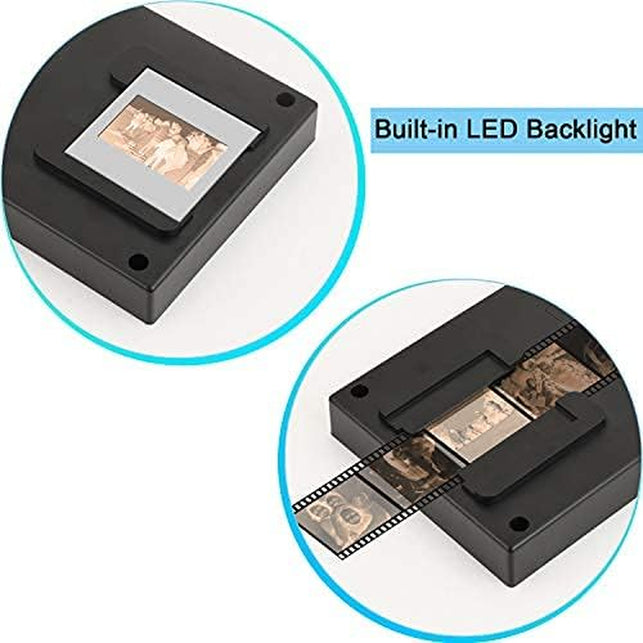 Rybozen Mobile Film and Slide Scanner, Lets You Scan and Play with Old 35Mm Films & Slides Using Your Smartphone Camera, Fun Toys and Gifts with LED Backlight, Rugged Plastic Folding Scanner