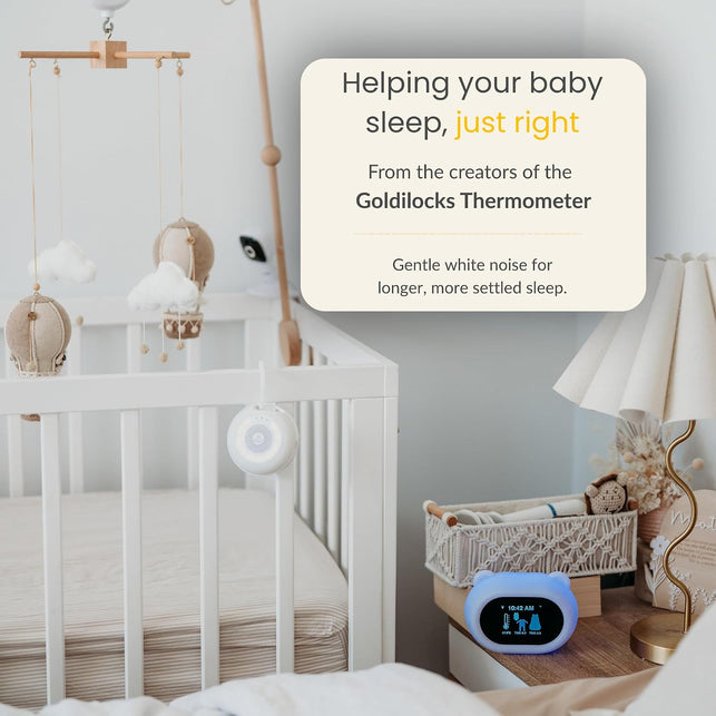 Portable White Noise Machine Baby, Kids | 26 Soothing Sounds, Adjustable LED Light and Red Light, USB Rechargeable, up to 50 Hours Battery Life - Promotes Deep, Restorative Sleep without Disrupting Melatonin (Red Light) for Healthier Sleep for Babies and Adults.