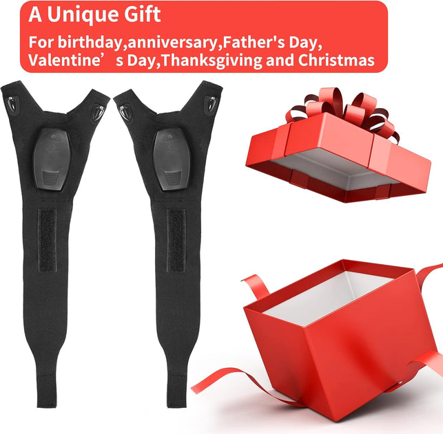 LED Rechargeable Flashlight Glove Lamp Unique Tools Gifts for Men Dad Adults,Cool Gadgets Hands-Free Lights Fingerless Work Gloves with Stretchy Strap for Home Fishing Camping Hunting(1 Pair)