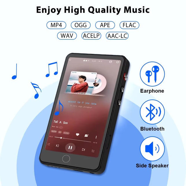 Deelife Android MP4 Player Touch with Bluetooth and Wifi MP3 MP 4 Music Players Supports Hebrew