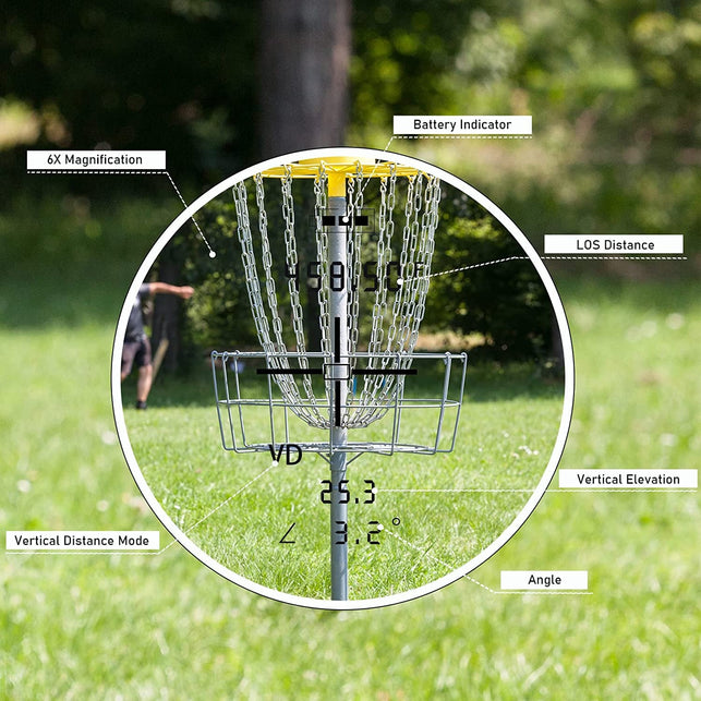 REVASRI Laser Range Finder for Golf and Disc Golf | Elevation and Slope Calculation | Flag Lock and Vibration | 1000 Yards/3000 Feet Rechargeable Rangefinder