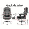Guessky Executive Leather Chair Ergonomic Office Chair with Footrest, Big and Tall Office Chair, Reclining, Padded Armrests, High Back Desk Chair with Lumbar Support