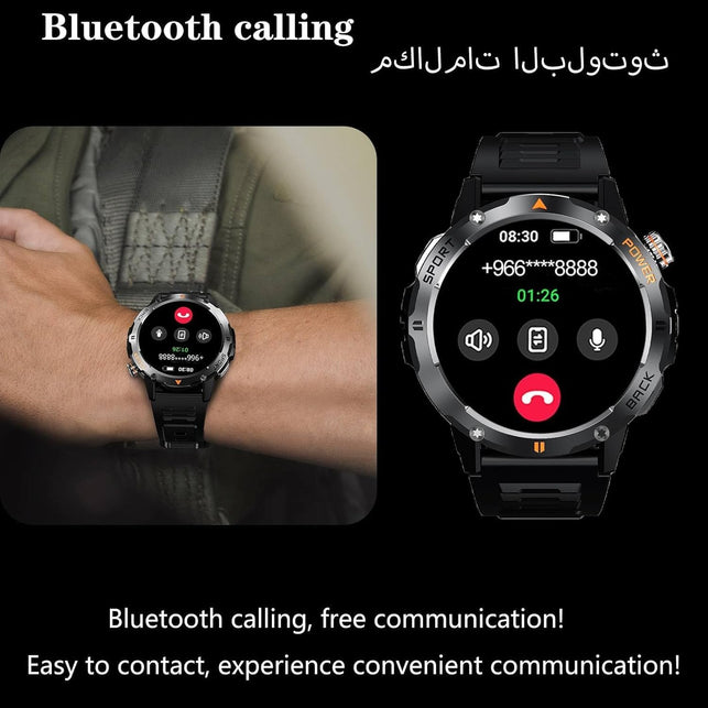 Bostbo Smart Watch for Men [Answer/Make Calls] 1.53" IPS Full Touch Screen, Tracker with Heart Rate Blood Oxygen Sleep Monitor, IP68 Waterproof, Compatible with Android and Ios Phones