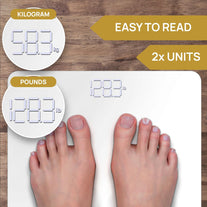 INEVIFIT Bathroom Scale, Highly Accurate Digital Bathroom Body Scale, Measures Weight up to 400 Lbs. Includes Batteries