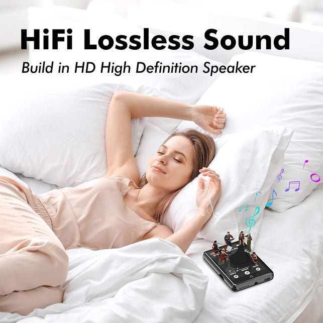 64GB MP3 Player with Bluetooth 5.3,Portable MP3 Player with Speaker for Kid