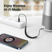 UGREEN Bluetooth 5.3 Adapter for Car Aux Input - Receiver with Built-In Mic for Hands-Free Calls, Compatible with Car Speaker and Home Audio