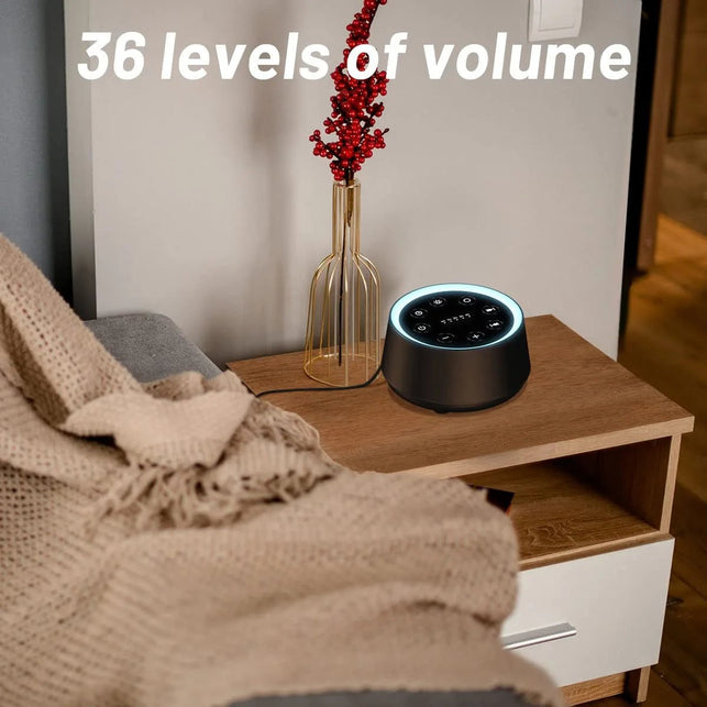 Easyhome Sleep Sound Machine White Noise Machines with 30 Soothing Sounds 12 Adjustable Night Light 10 Adjustment Brightness 36 Levels of Volume 5 Timers and Memory Function Home Travel Office