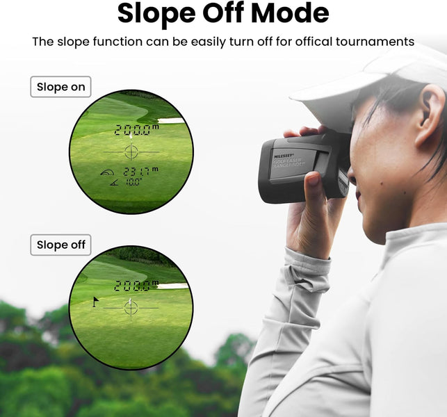Mileseey Golf Range Finder with Slope On/Off,1000 Metres,±0.5M Accuracy,Flag Lock with Vibration, Magnification,Scan Measurement for Golfers