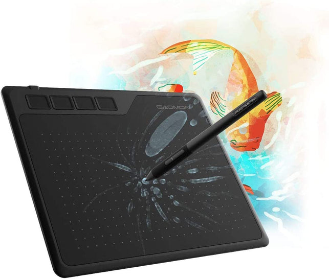 GAOMON S620 Drawing Tablet 6.5 X 4 Inch Graphics Tablet with 8192 Passive Pen 4 Customizable Expresskeys for Digital Drawing & OSU & Online Teaching-For Mac Windows Android OS