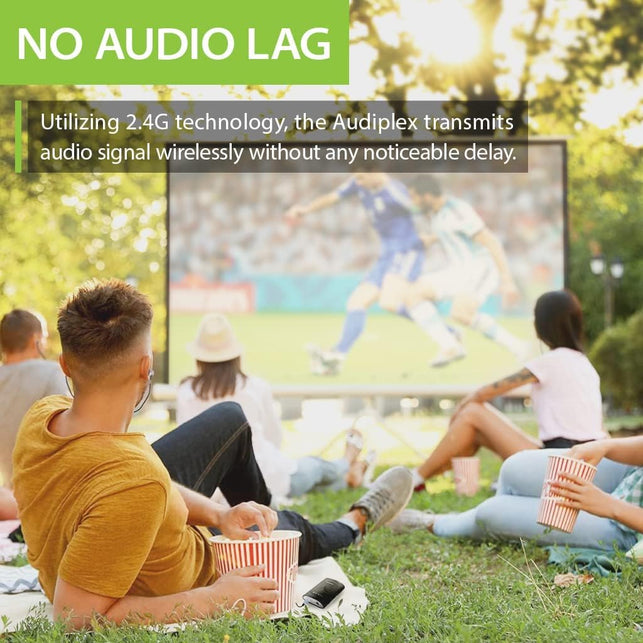 Avantree Audiplex - Wireless Audio Transmitter & Multiple Receivers Set with Long Range & Low Latency for TV, AV Receivers, Projectors, PA Systems, and Church, Broadcasts to 100 Headphones/Speakers