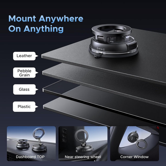 UGREEN Car Phone Holder for Magsafe, Magnetic Phone Holder with Suction Cup