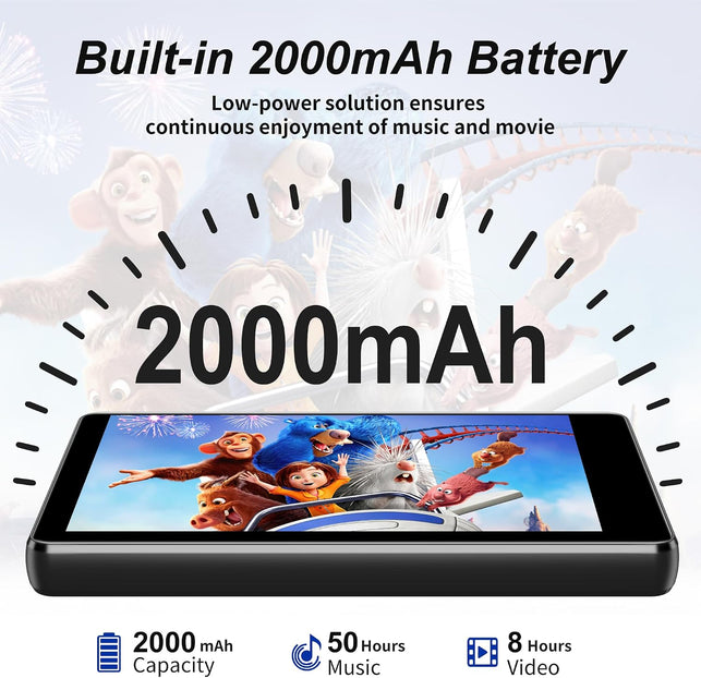80GB MP3 Player with Bluetooth and Wifi, SWOFY M503Pro MP3 Player with Spotify,Spotify Kids,Audible,Deezer,Amazon Music, FM Radio, 4" Mp3 & Mp4 Music Player up to 1TB Touch Screen Black