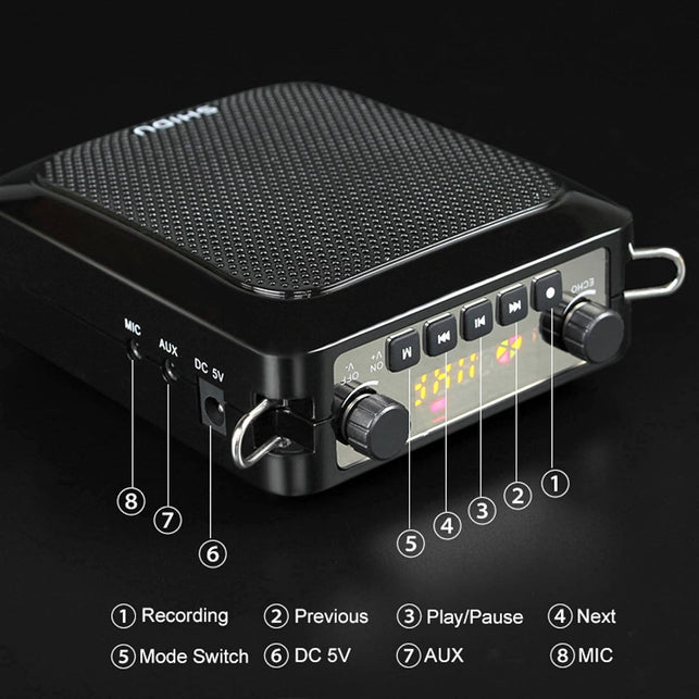 Wireless Voice Amplifier Bluetooth, Microphone Amplifier Wireless 25 Watt Sound System Portable with Mic, 2000Mah Rechargeable Lithium Battery for Teachers/Tour Guide S28