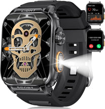 Zodvboz Military Smart Watches for Men(Answer/Make Calls) with LED Flashlight 6-8M,430Mah Extra Long Life Battery,1.91’’ HD IPS Display 72+Sport Mode 5ATM Waterproof Sports Smartwatch for Android Ios