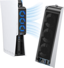 Cooling Fan for PS5 Accessories, KIWIHOME Upgraded Quiet Cooler Fan with Auto Speed, Controller USB3.0 Port & LED for PS5 2020 Only, Not for Playstation 5 Slim/Pro, White