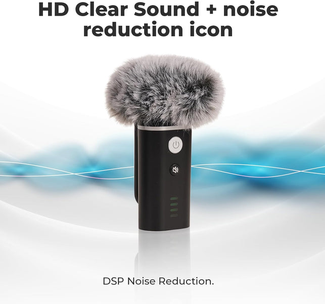 Winbridge WB006 Upgraded Wireless Voice Amplifier – Bluetooth Lapel Microphone with Speaker, Windproof Foam Compact & Portable, Clip-On Mic, Mini Megaphone for Teachers Presenters, Tour Guides