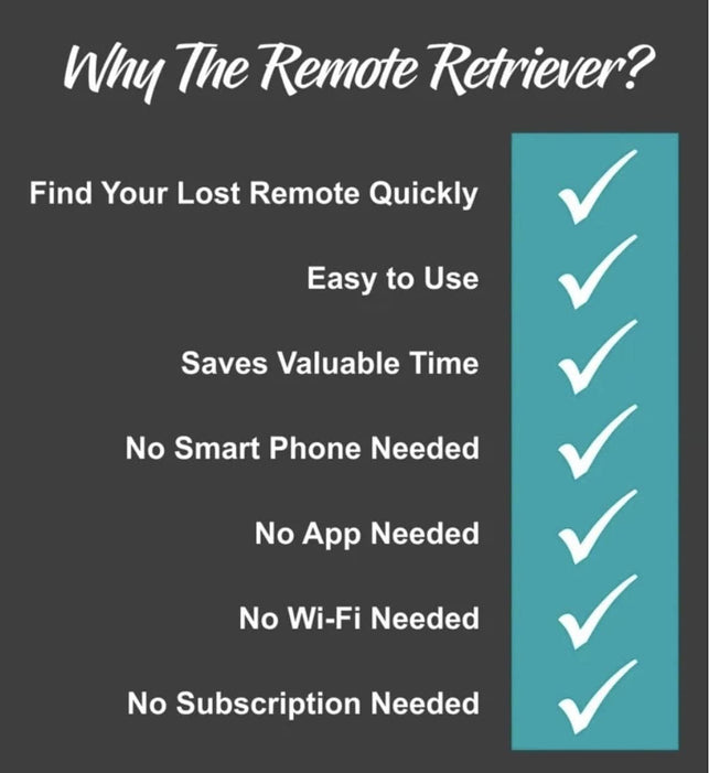 Remote Finder Beeper for TV Remote | Easy to Use Item Finder | Remote Locator and Key Finder at the Press of a Button | 150 Ft Range Remote Control Finder | 1 Pack, Black