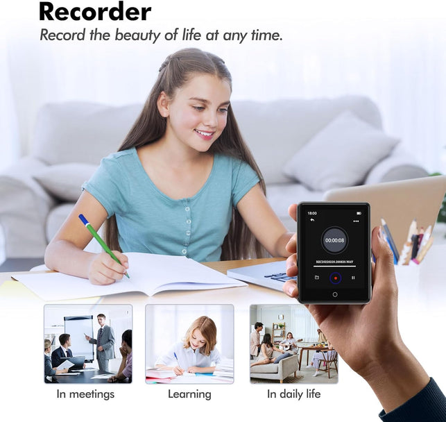 64GB MP3 Player with Bluetooth 5.3,Portable MP3 Player with Speaker for Kid