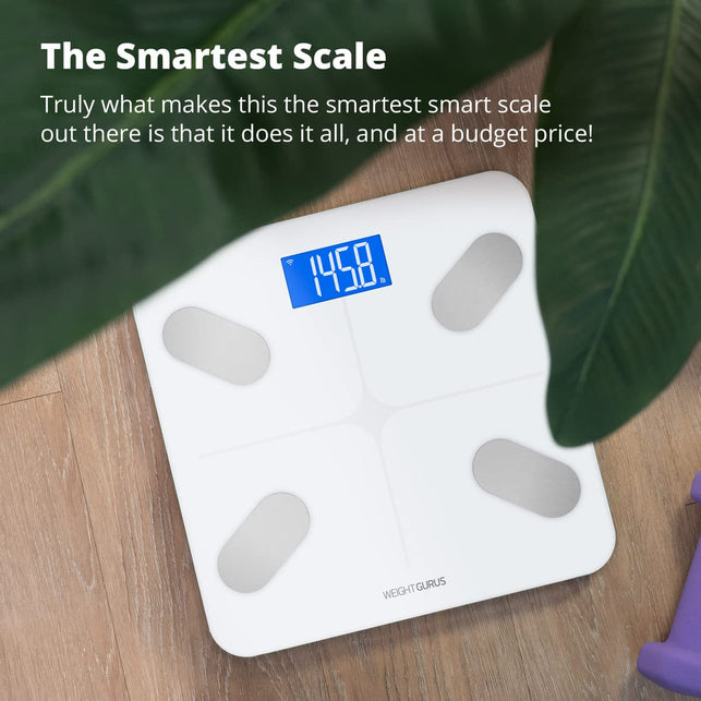 Greater Goods Digital Wi-Fi Smart Scale with Free App, Measures Key Body Composition, Including Weight, Body Fat, BMI, and Muscle Mass, Designed in St. Louis