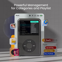 Y1 Mp3 Player with Bluetooth 128G Innioasis Version Upgrade Portable Mini Hifi Sound Bluetooth Walkman Digital Music Player 2.4" Screen Nice 2025 Black