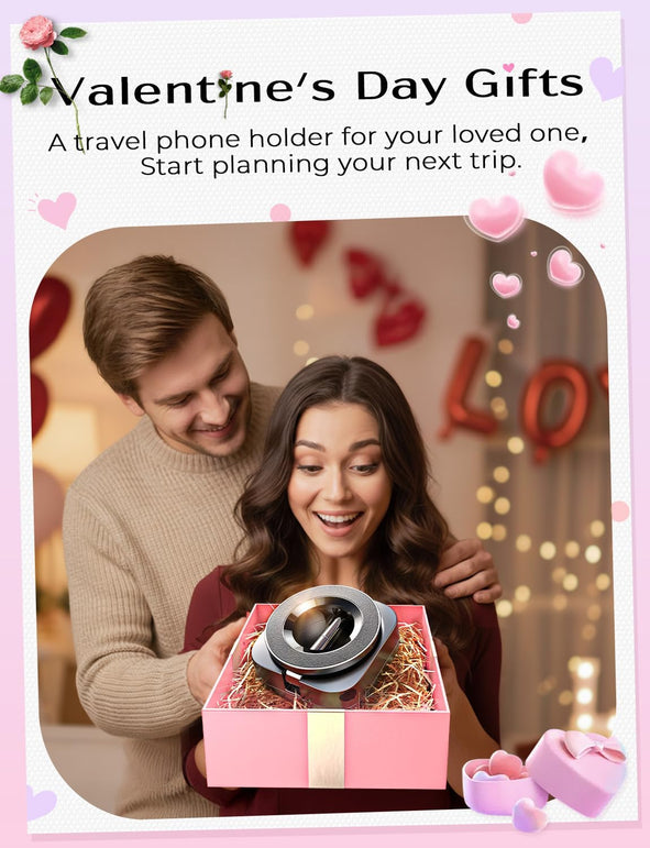 LISEN Travel Valentines Day Gifts Him Her Men Airplane Travel Essentials Women Phone Holder Funny Cool Gadgets for Men 2026 Cruise Must Haves Tripods Monopods Essentials for Magsafe Phone Accessories