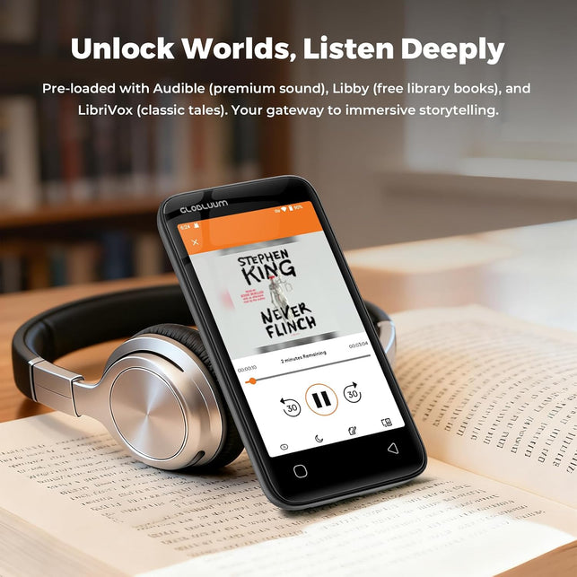 160GB MP3 Player with Bluetooth 5.0 and Wifi, Music Player with Spotify, Audible, Pandora, Libby, Spotify Kids, 4" Touchscreen Android MP4 Player with Hifi Sound, FM Radio (Glossy Black)