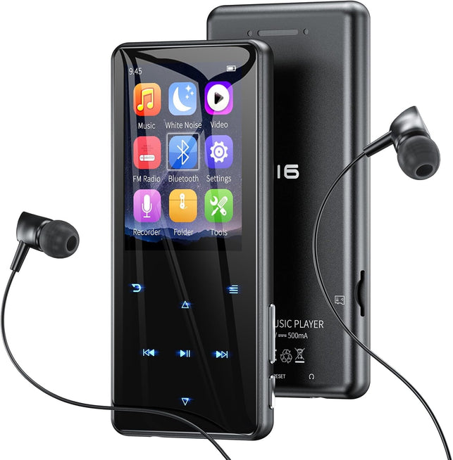 64GB MP3 Player with Bluetooth 5.3, Speaker & White Noise Sound