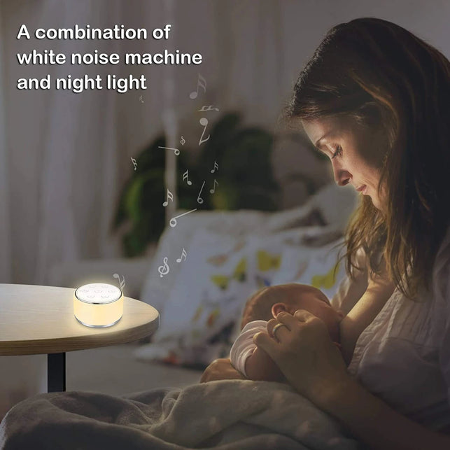 White Noise Machine Desktop Sleep Sound Machine for Baby Sleep Soother 7 Colors Night Lights 34 Soothing Sounds and Timer